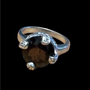 2/$20 925 Sterling Silver & Smokey Quartz Ring size 6.75